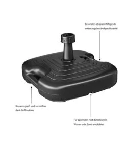 Sonnenschirm-Ständer, Kunststoff, 20 Liter, Ca. B45/T45 Cm -Gardena Store 1030055 WE IG 001 SchneiderSonnenschirmStaenderKsSchirmst20LGrauD