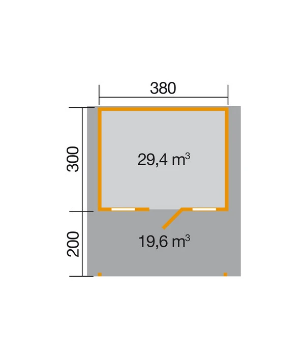 Weka Weekendhaus 138 Gr. 1, Ca. B450/H299/T514 Cm 4 Weka Weekendhaus 138 Gr. 1, Ca. B450/H299/T514 Cm – Bild 2