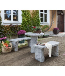 Dehner Granit-Gartenbank, Gebogen, 2-Sitzer -Gardena Store 2741668 2741676 WE MO 001 GranitTischRundGartenbank