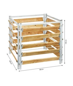 Bellissa Kompostersilo Metall/Holz, Ca. B100/H100/T100 Cm -Gardena Store 2744324 WE BG 001 BellissaKompostersilo