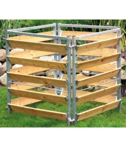 Bellissa Kompostersilo Metall/Holz, Ca. B100/H100/T100 Cm -Gardena Store 2744324 WE MO 001 BellissaKompostersiloMetallHolzKompostsiloMetallHolz