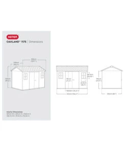 Keter Kunststoffgerätehaus Oakland 1175, Ca. B350/H253/T230 Cm -Gardena Store 3038056 WE BG 001 KeterGeraetehaus