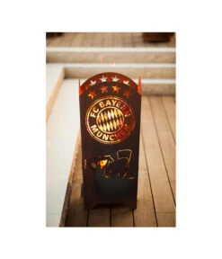 Ferrum FCB Feuerkorb Fans, Eckig, 40 X 40 X 85 Cm, Rost