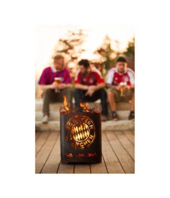 Ferrum FCB Feuerkorb Mia San Mia, Rund, Rost, Ø39/H56 Cm -Gardena Store 3162070 WE MO 004 FeuerkorbRundMiasanmiaFCBFCBayernFeuerstelle