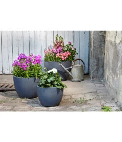 Dehner Leichtbeton-Pflanztopf Manchester, Rund, Antik-schwarz -Gardena Store 3337151 3337169 3337136 3337144 WE MO 002 DehnerLeichtbetonPflanztopfantikschwarz