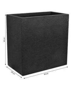 Dehner Kunststoff-Raumtrenner Palermo, Rechteckig, Anthrazit, Ca. B60/H60/T26 Cm -Gardena Store 3693611 WE BG 001 KunststoffPflanzkastenKubus60x26x60cmanthrazit