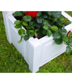 KHW Kunststoff-Pflanzkasten Mit Spalier, 43 X 43 X 140 Cm -Gardena Store 3913688 WE DE 001 KastenSpalier43weiss