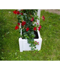 KHW Kunststoff-Pflanzkasten Mit Spalier, 43 X 43 X 140 Cm -Gardena Store 3913688 WE DE 005 KastenSpalier43weiss