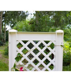 KHW Kunststoff-Pflanzkasten Mit Spalier, 43 X 43 X 140 Cm -Gardena Store 3913688 WE DE 007 KastenSpalier43weiss