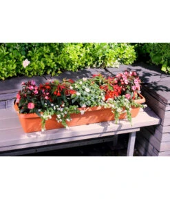 Geli Kunststoff-Blumenkasten Aqua Andalucia -Gardena Store 3955739 WE MO 002 GeliKunststoffBlumenkastenAquaAndaluciamitLangzeitbewaesseungssystem