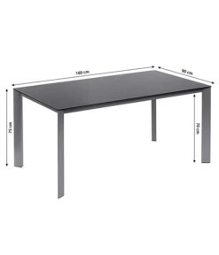 Dehner Esstisch Macon, Ca. B160/H75/T90 Cm 10 Dehner Esstisch Macon, Ca. B160/H75/T90 Cm -Gardena Store 4030797 WE BG 001 SkizzeTischMacon