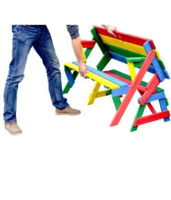 Habau Kinder Picknickbank Bunt, 100 X 50 X 62 Cm -Gardena Store 4031100 WE FS 004 KinderPicknickbank