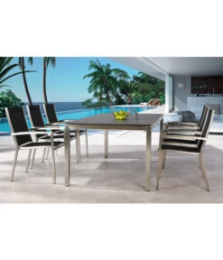 Best Tisch Marbella, Edelstahl, Schwarz, Ca. B210/H76/T100 Cm -Gardena Store 4109625 WE MO 001 BestGartentischMarbellaEdelstahlArdesia