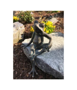 Rottenecker Bronze-Froschkönig, Ca. B24/H32/T23 Cm
