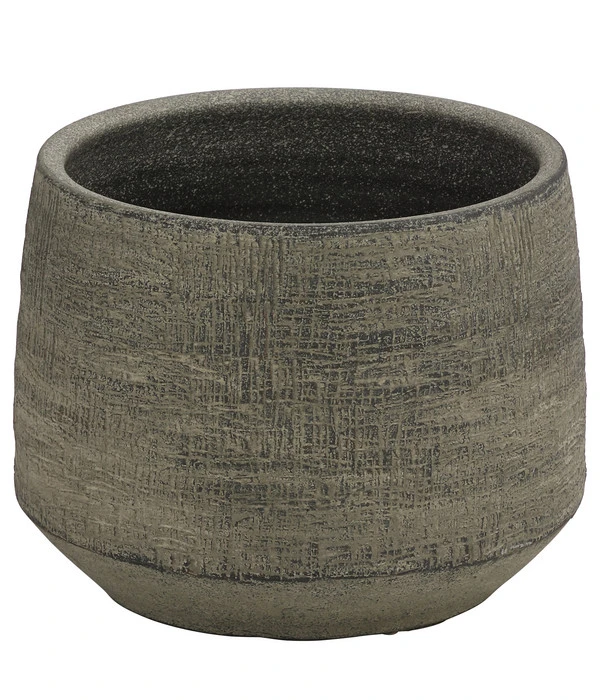 Dehner Keramik-Übertopf Elias, Bauchig, Braun 3 Dehner Keramik-Übertopf Elias, Bauchig, Braun