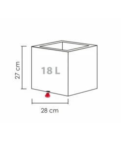 Scheurich Kunststoff-Topf Muretto, Quadratisch -Gardena Store 4498424 WE BG 001 ScheurichTopfMuretto