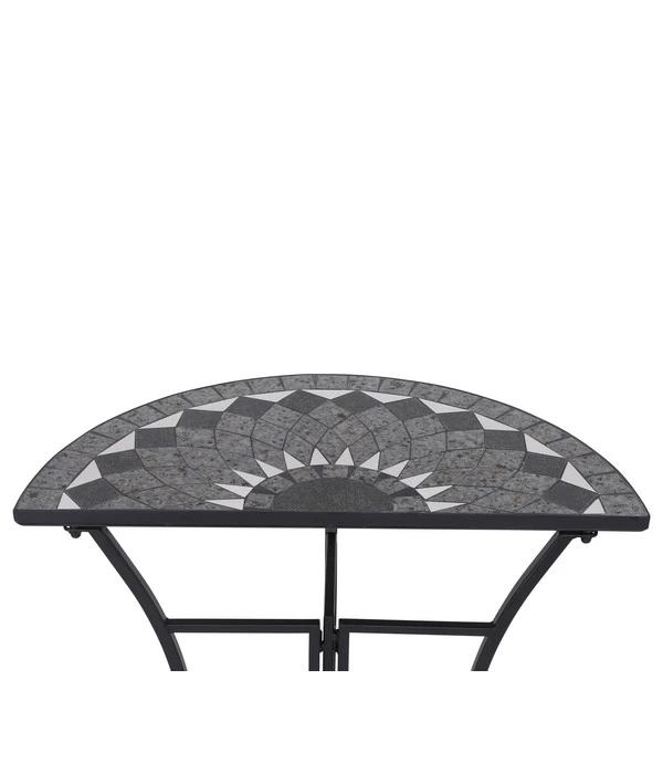 Siena Garden Mosaiktisch Como Halbrund, Ca. B35/H71/T70 Cm 8 Siena Garden Mosaiktisch Como Halbrund, Ca. B35/H71/T70 Cm – Bild 6