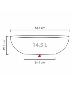 Scheurich Kunststoff-Topf Barceo Jard, Oval, Ca. Ø58,6/H19,5 Cm -Gardena Store 4499331 WE BG 001 ScheurichSchaleBarceoJard