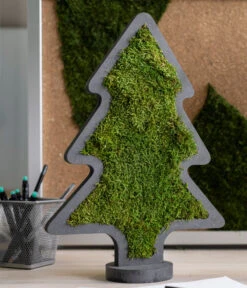 StyleGREEN Weihnachtsbaum Aus Waldmoos, Ca. B27/H37/T2 Cm -Gardena Store 6429971 WE MO 002 MoosWeihnachtsbaumNoel37x27cmStylegreen