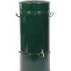 RENNER Metall-Regentonne Inkl. Steckanschluss Und Sockel, 150 L, Dunkelgrün -Gardena Store 6609614 WE FS 001 RegenwasserSammeltonnemitSteckanschlussundSockel150l