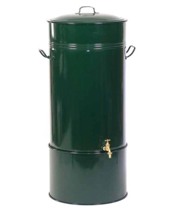 RENNER Metall-Regentonne Inkl. Steckanschluss Und Sockel, 150 L, Dunkelgrün 3 RENNER Metall-Regentonne Inkl. Steckanschluss Und Sockel, 150 L, Dunkelgrün