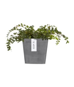 Ecopots Kunststoff-Kasten Manhattan Mit Wassersystem, Grau -Gardena Store 6614895 WE FS 003 EcopotsKunststoffTopfManhattanWallSmitWassersystemquadratischgrau