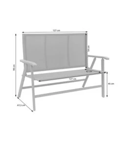 Dehner Klappbank Colmar, 2-Sitzer 8 Dehner Klappbank Colmar, 2-Sitzer -Gardena Store 6701692 WE FS 002 KlappbankColmarSkizzeNEU