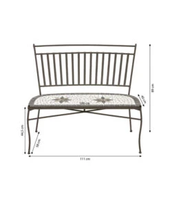 Dehner Mosaikbank Diana, 2-Sitzer -Gardena Store 6701791 WE IG 001 MosaikbankDiana