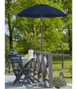 Dehner Sonnenschirm Vido, Rund, Ca. Ø150 Cm -Gardena Store 6702997 WE MO 001 SchirmVidoDunkelgrauNeu