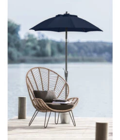 Dehner Sonnenschirm Vido, Rund, Ca. Ø150 Cm -Gardena Store 6702997 WE MO 002 SchirmVidoDunkelgrauNeu