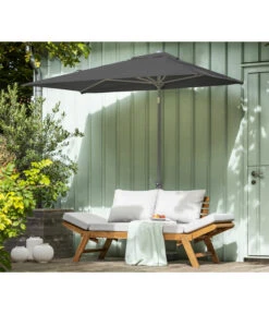 Dehner Balkonschirm Chios, Rechteckig, Ca. B210/T130 Cm -Gardena Store 6703243 WE MO 001 BalkonschirmChiosDunkelgrauNeu