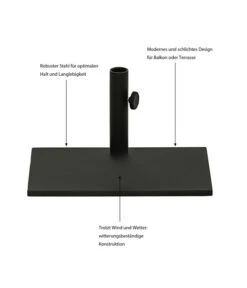 Dehner Balkonschirmständer, 20 Kg -Gardena Store 6703573 WE IG 001 Balkonschirmstaender