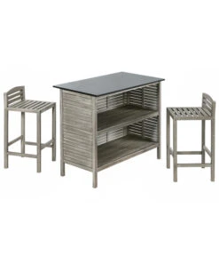 Dehner Bartisch Southampton, Ca. B115/H105/T65 Cm -Gardena Store 6713390 WE FS 001 BarSouthamptonGrau