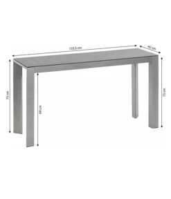 Dehner Balkontisch Chicago, Ca. B133,5/H75/T42 Cm -Gardena Store 6734651 WE BG 001 BalkontischChicagoSchmalNE