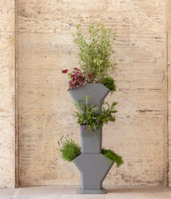 Kunststoff-Pflanzbaum-Set, Grau, Ca. B31,3/H77,3/31,3 Cm -Gardena Store 6739528 WE MO 002 KunststoffPflanzbaumSetgrau