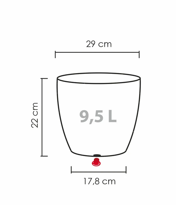 Scheurich Kunststoff-Topf Barceo, Rund 5 Scheurich Kunststoff-Topf Barceo, Rund – Bild 3