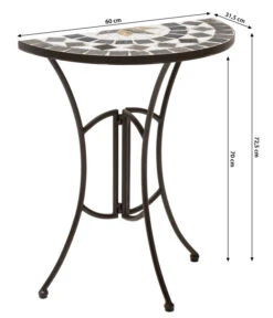 Dehner Mosaiktisch Diana Halbrund, Ca. B60/H72,5/T31,5 Cm 8 Dehner Mosaiktisch Diana Halbrund, Ca. B60/H72,5/T31,5 Cm -Gardena Store 6875082 WE BG 001 TischDiana