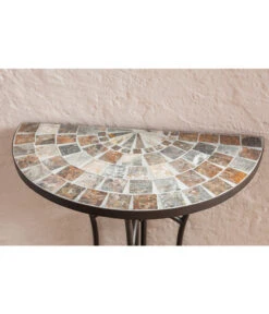 Dehner Mosaiktisch Grazia Halbrund, Ca. B60/H72,5/T31,5 Cm -Gardena Store 6875132 WE DE 001 TischHalbrundGrazia
