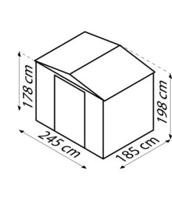 Globel Gerätehaus Somnium 86, Ca. B245/H198/T185 Cm -Gardena Store 6882146 WE DE 001 Somnium andereMasse