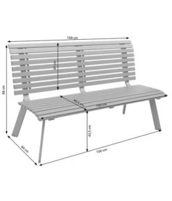 Dehner Bank London, 3-Sitzer -Gardena Store 6893762 6893770 6893788 WE DE 001 AlubankLondonSkizze