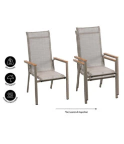 Dehner Stapelstuhl Cleveland, Hellbraun -Gardena Store 6894083 WE IG 001 StapelstuhlCleveland