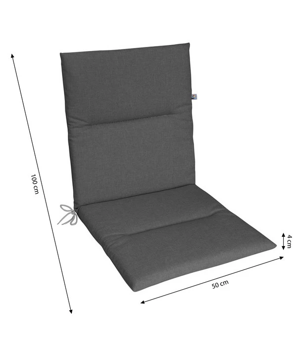 KETTtex Niederlehnerpolster Lindos Grau, Ca. B100/H4/T50 Cm 6 KETTtex Niederlehnerpolster Lindos Grau, Ca. B100/H4/T50 Cm – Bild 4