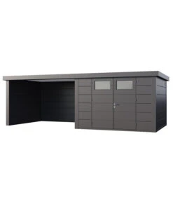 Wolff Finnhaus Metallgerätehaus Eleganto 3030, Inkl. Lounge Links, Ca. B662/H227/T318 Cm