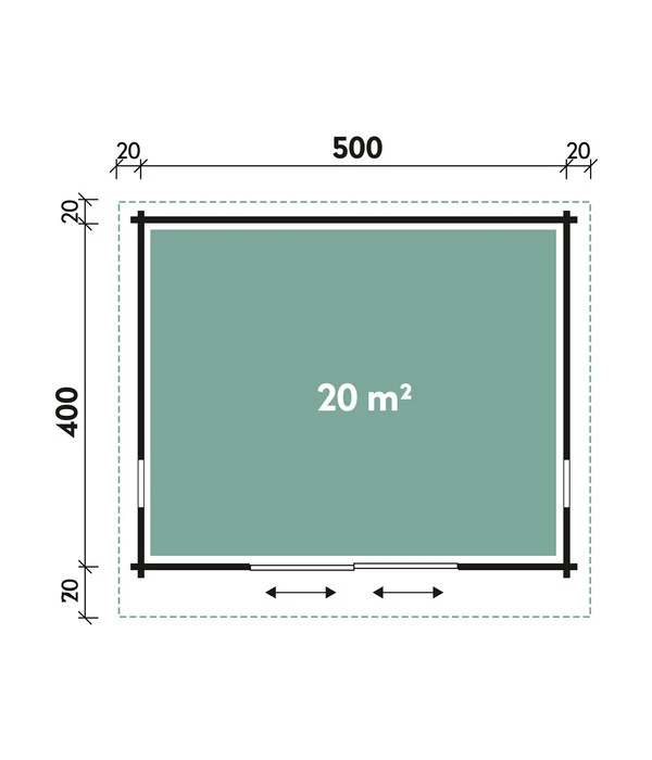 Wolff Finnhaus Gartenhaus Trondheim 44-M, Inkl. Schiebetür Links, Ca. B540/H260/T490 Cm 5 Wolff Finnhaus Gartenhaus Trondheim 44-M, Inkl. Schiebetür Links, Ca. B540/H260/T490 Cm – Bild 3