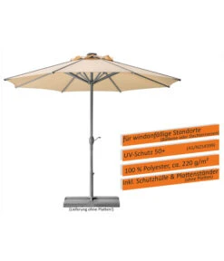 Schneider Sonnenschirm Rooftop, Rund, Ca. Ø350 Cm -Gardena Store 6953442 WE IG 001 SchneiderSonnenschirmRooftop350natur1