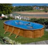 Summer Fun Stahlwandpool-Set, Oval, Holz-Dekor, Ca. B610/H132/T375 Cm -Gardena Store 6957153 WE MO 001 SummerFunStahlwandpoolSetOvalHolzdekor
