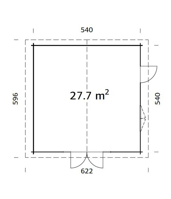 Palmako Gartenhaus Irene, Ca. B622/H312/T596 Cm 4 Palmako Gartenhaus Irene, Ca. B622/H312/T596 Cm – Bild 2