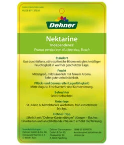 Dehner Nektarine 'Independence' -Gardena Store 7687304 NektarineIndependence Etikett 2
