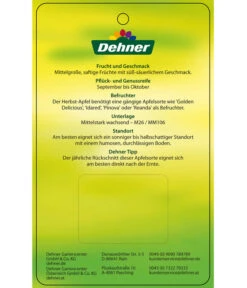 Herbstapfel 'Rebella' -Gardena Store 7737075 HerbstapfelRebella Etikett 2